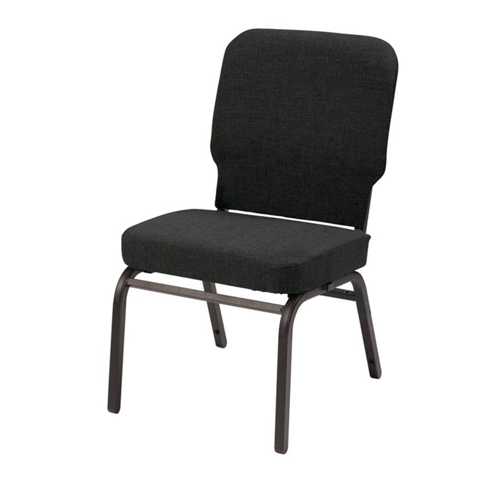 Black Big and Tall Armless Guest Chair D268