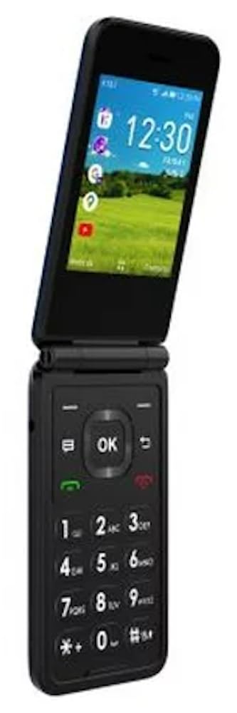 Prepaid 4G LTE Flip Phone, 2MP Camera, Android, Classic Navy X91465