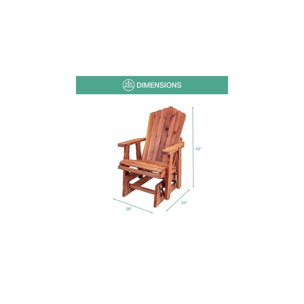 Cedar Fan-Back Outdoor Rocker W899