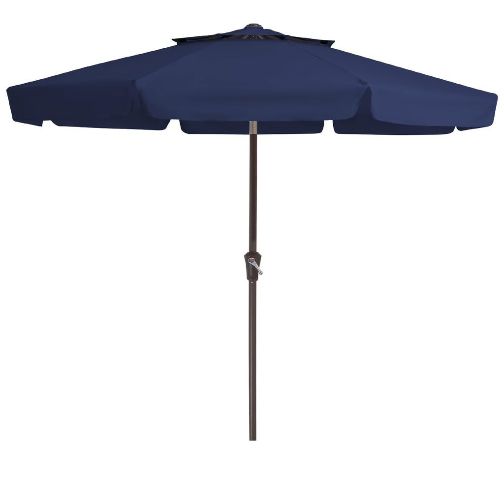 9ft 2-Tier Patio Umbrella, Crank Tilt, Navy Blue Y540