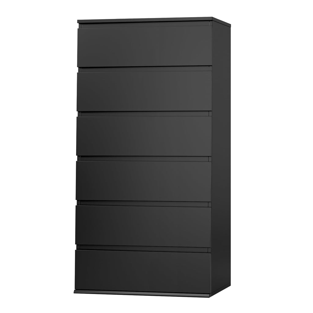 Black 6 Drawer Dresser E644