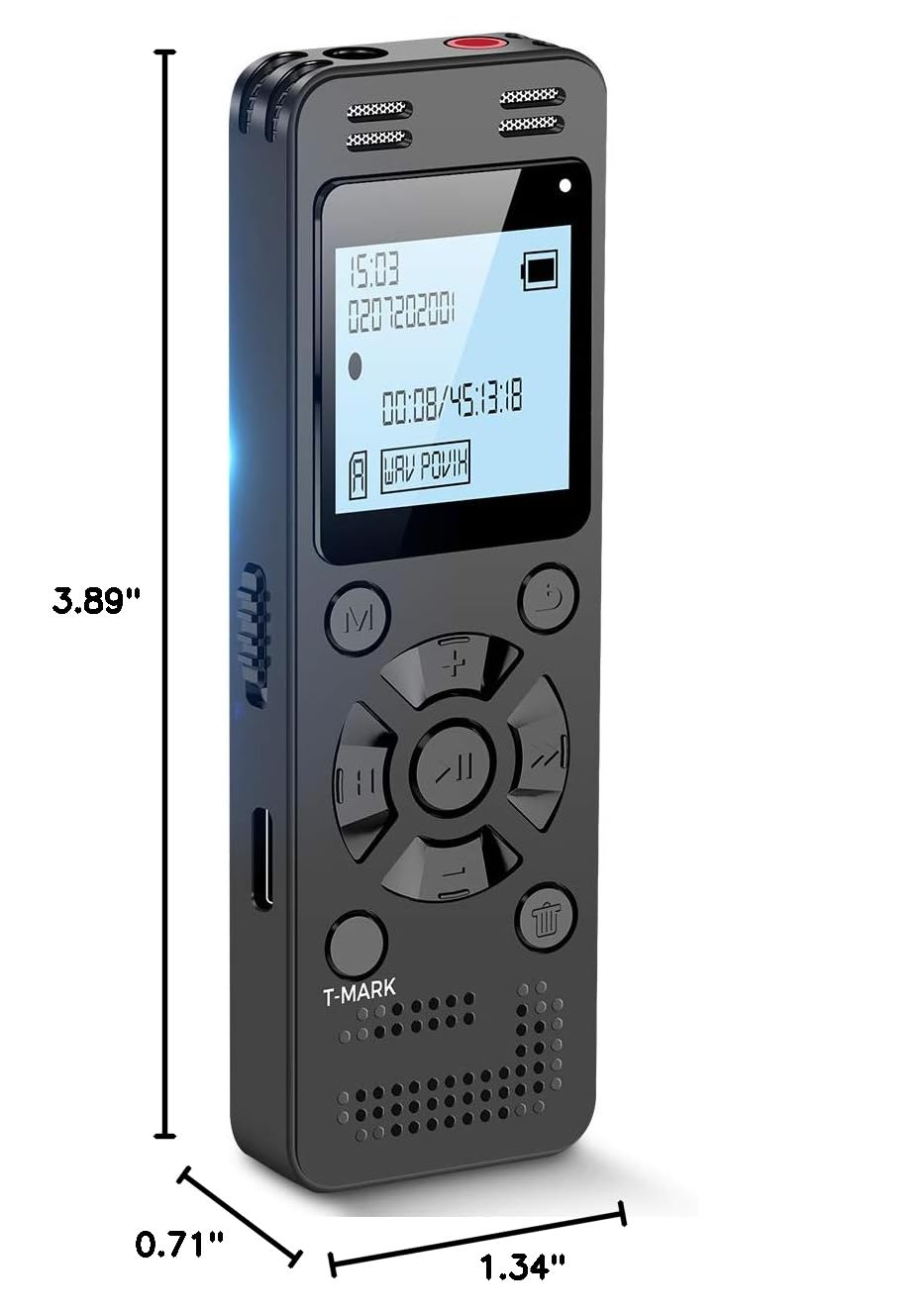 128GB Digital Voice Recorder with Playback L95575