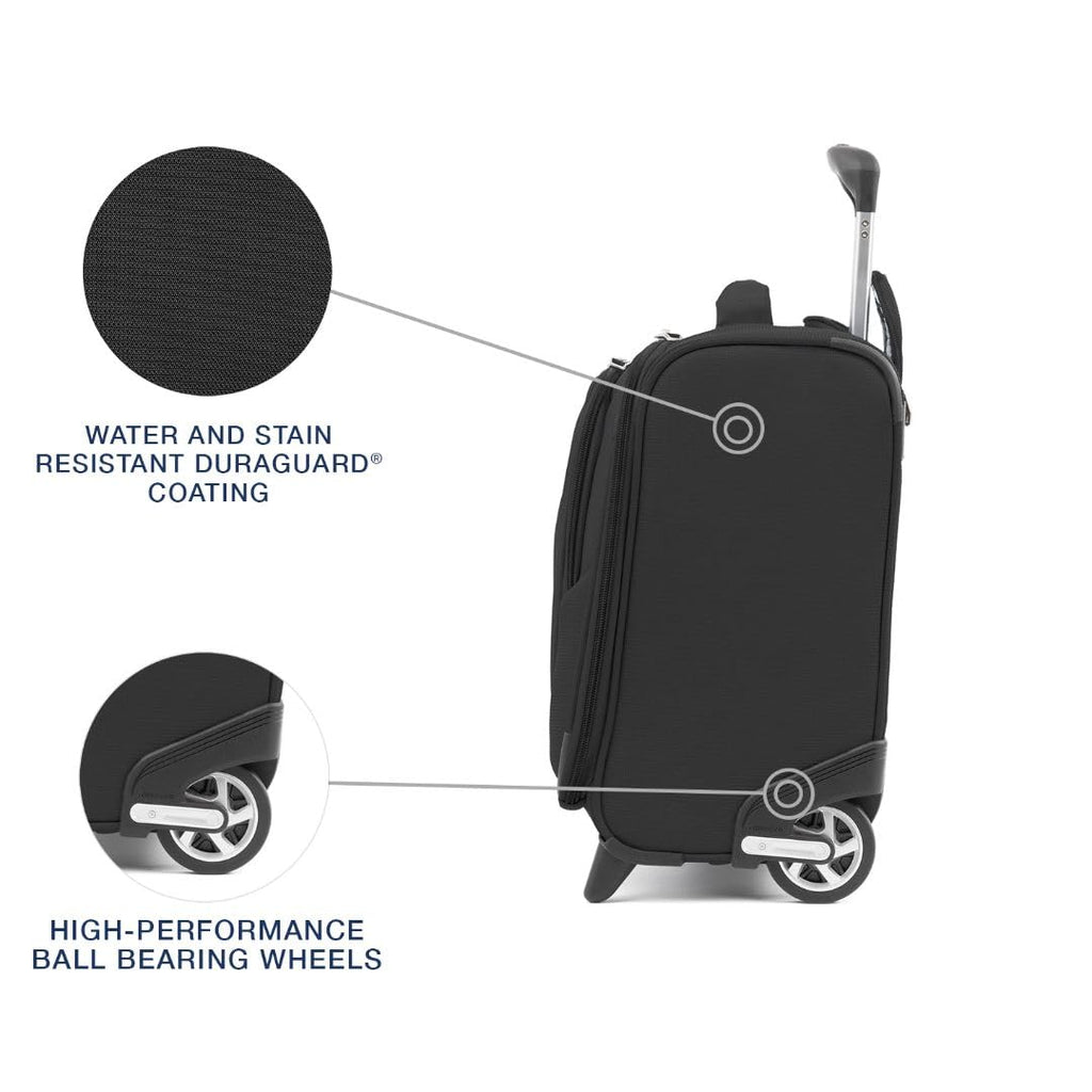 Softside Rolling Underseat Tote, Black, 14-Inch A348757