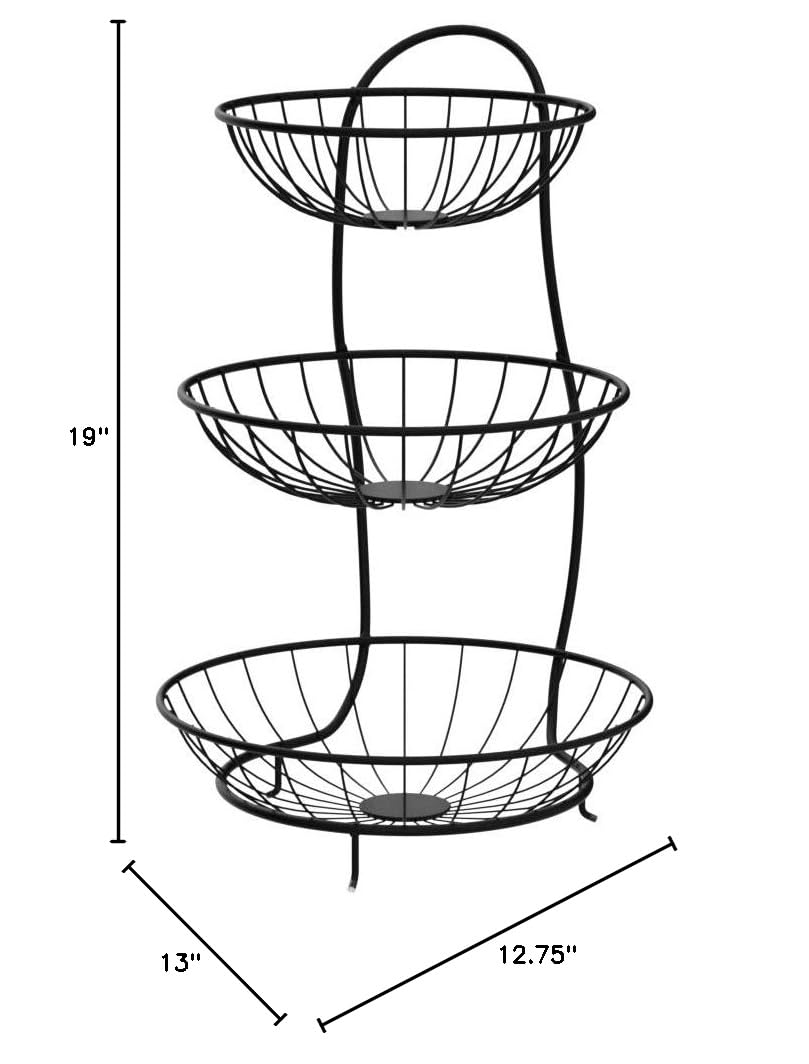 3 Tier Steel Fruit Basket Kitchen Organizer O5129