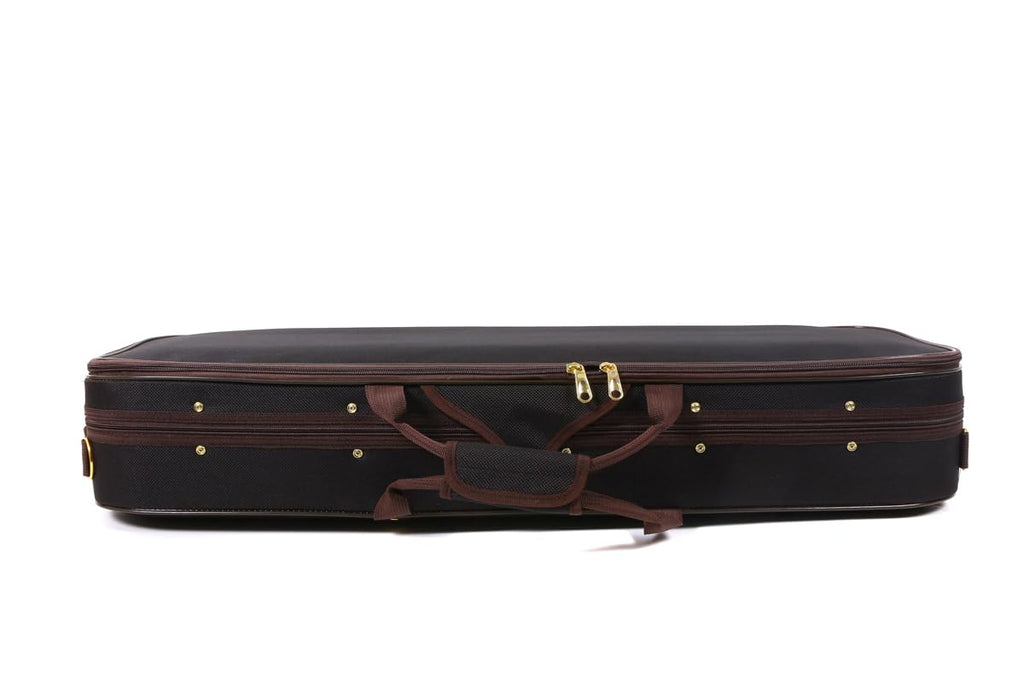 Oblong 4/4 Full Size Wooden Hard Shell Violin Case with Nylon Raincoat P9404