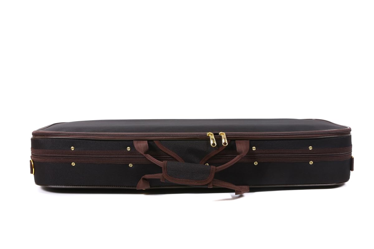 Oblong 4/4 Full Size Wooden Hard Shell Violin Case with Nylon Raincoat P9404