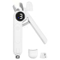 Dog Nails Clippers & Grinders 2in1 Trimmer with LCD Display and LED Lights Cat Claw Nail File with Protective Guard Rechargeable Electric Pet Toenail Silent Grooming Pro I479052