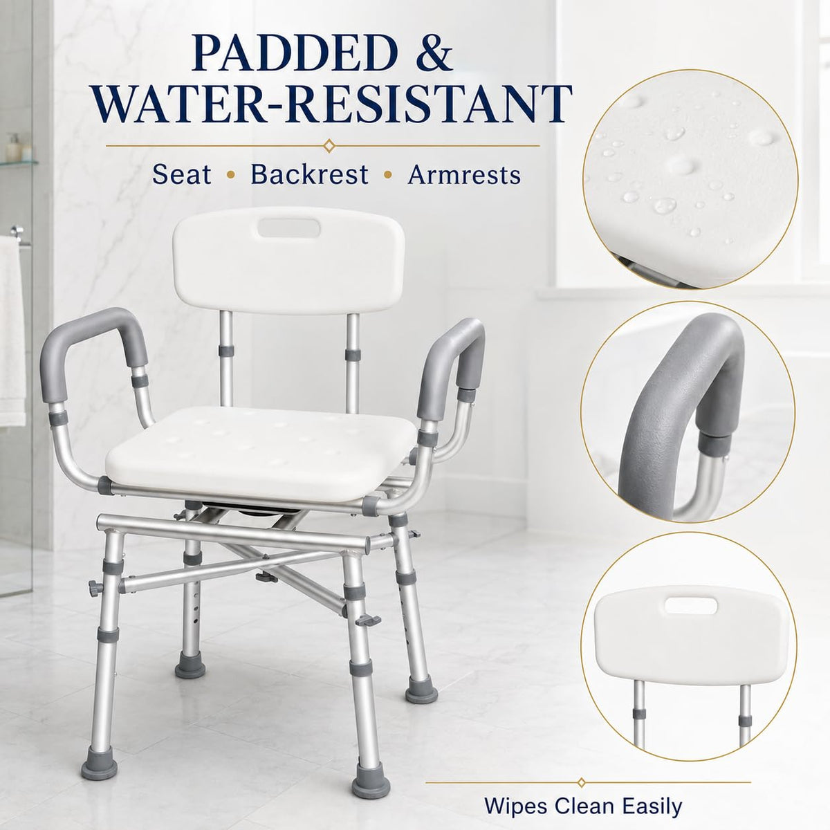 Swivel Shower Chair with Arms R449