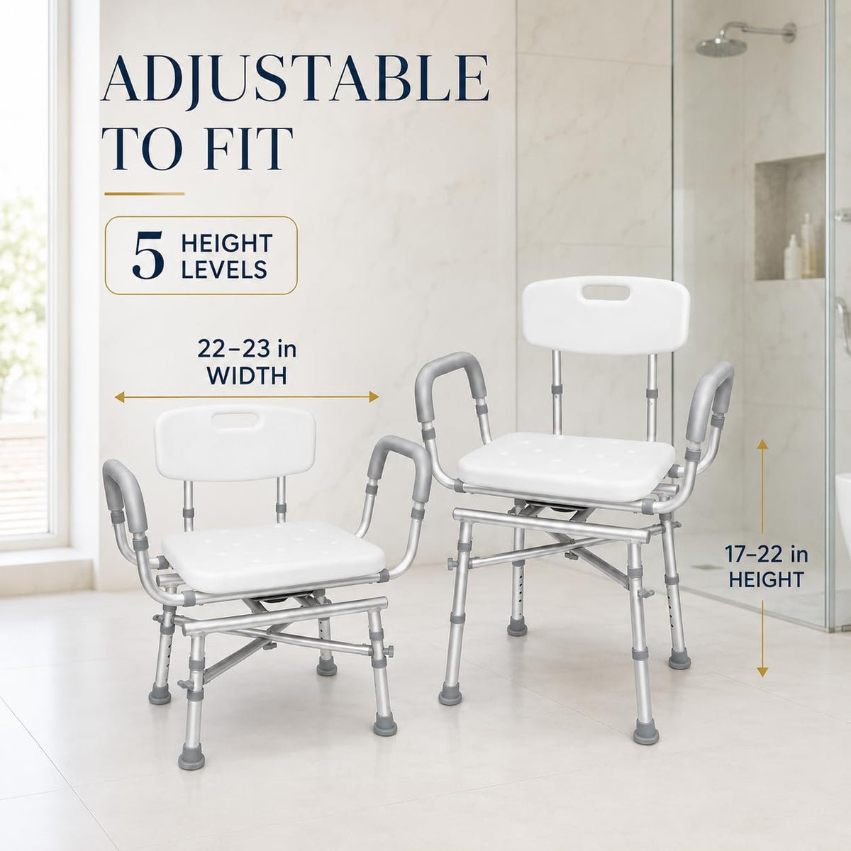 Swivel Shower Chair with Arms R449