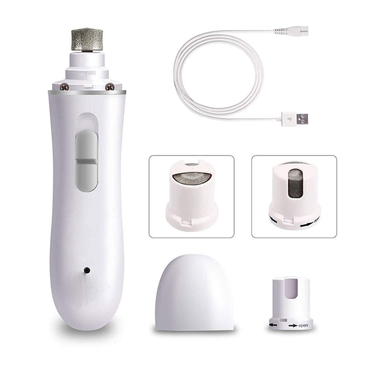Dog Nail Grinder 2-Speed Electric Rechargeable Pet Claw Trimmer R8494
