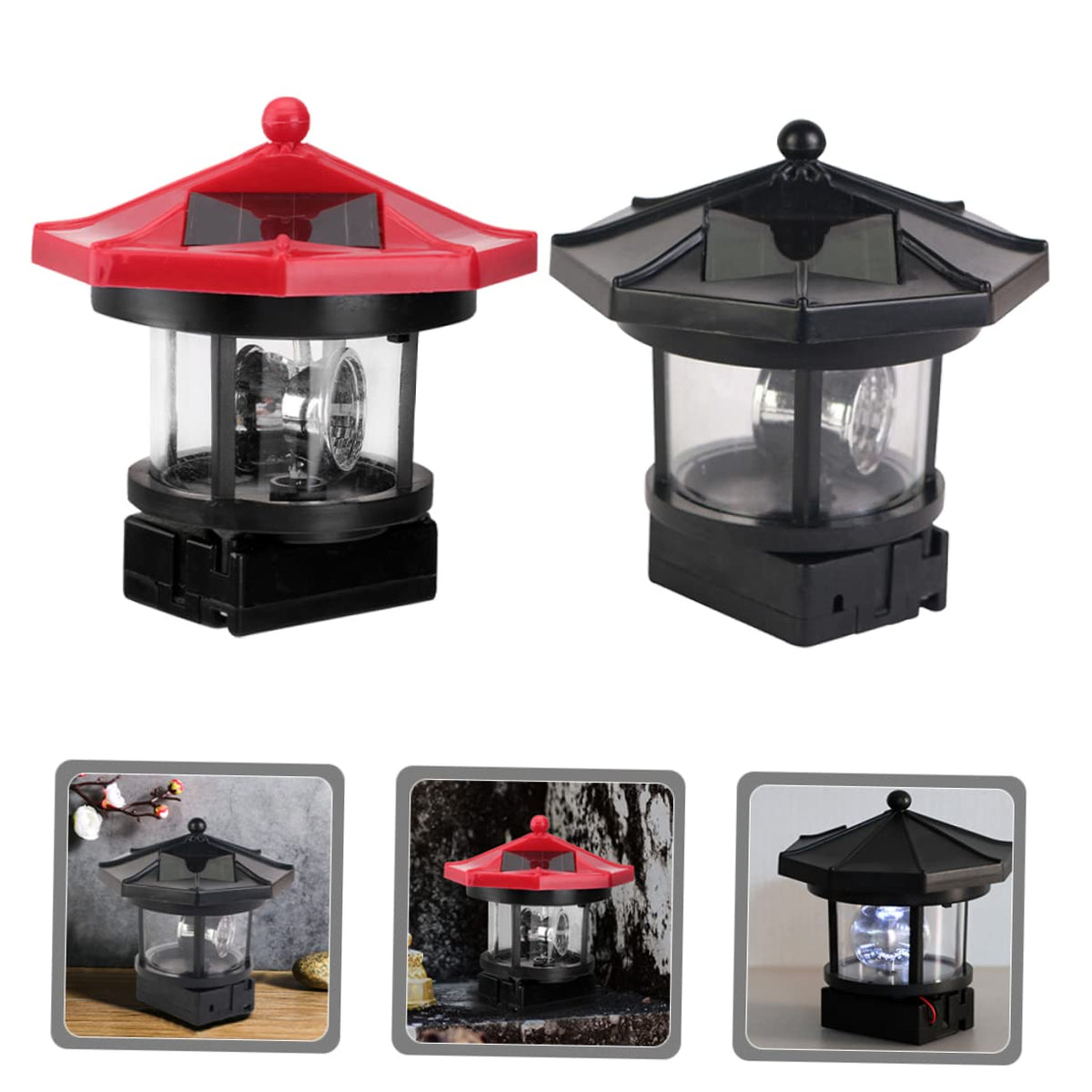 Solar Powered Lighthouse LED Garden Light Z6906