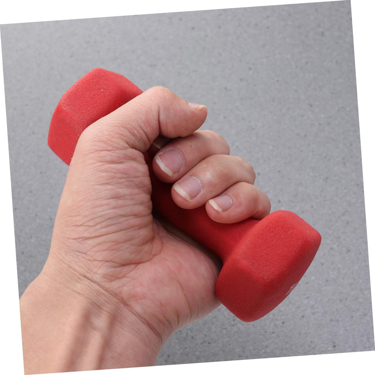 Ergonomic Hexagonal Neoprene Coated Dumbbells Red G585