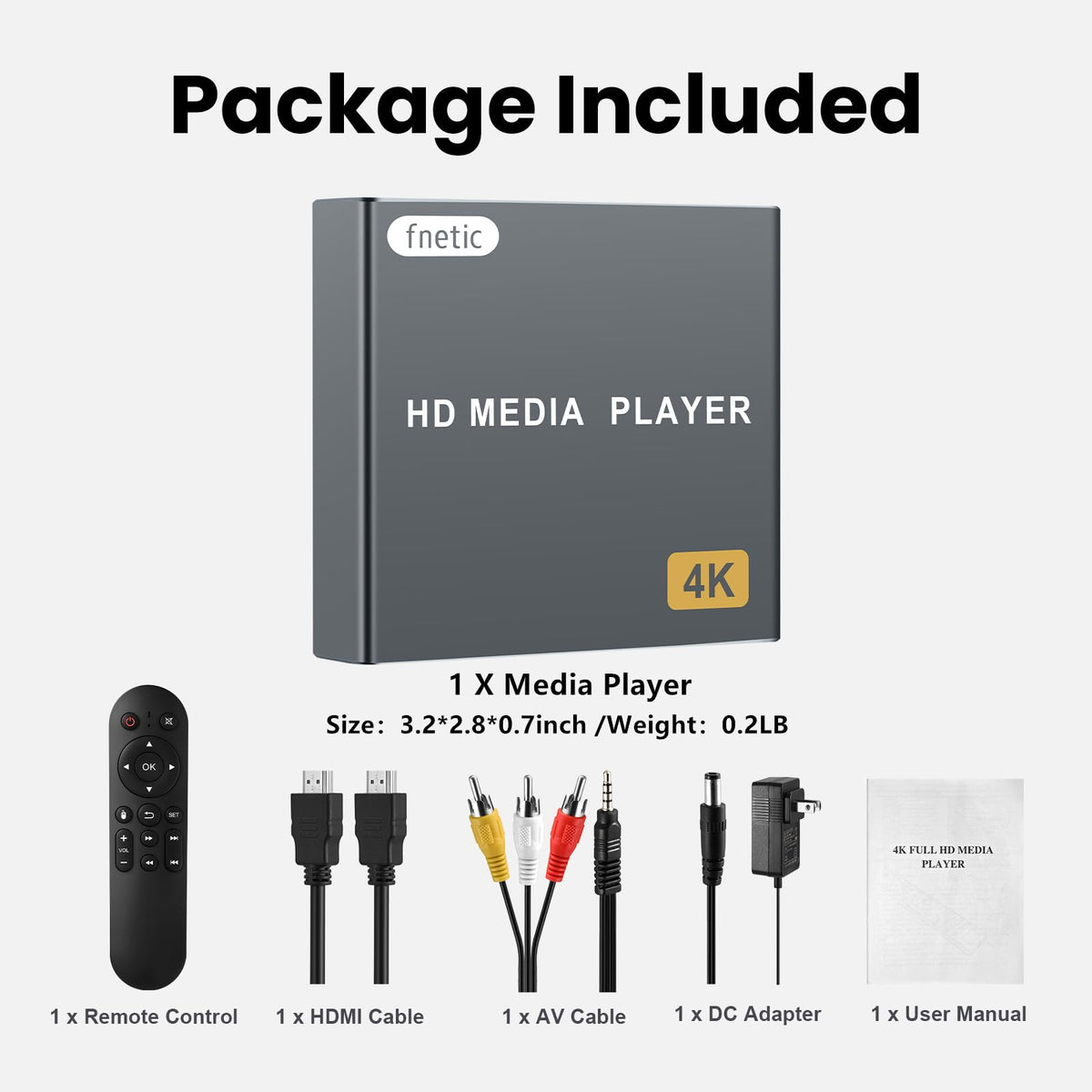 4K Full-HD Media Player with USB/SD Card Slot Y80941