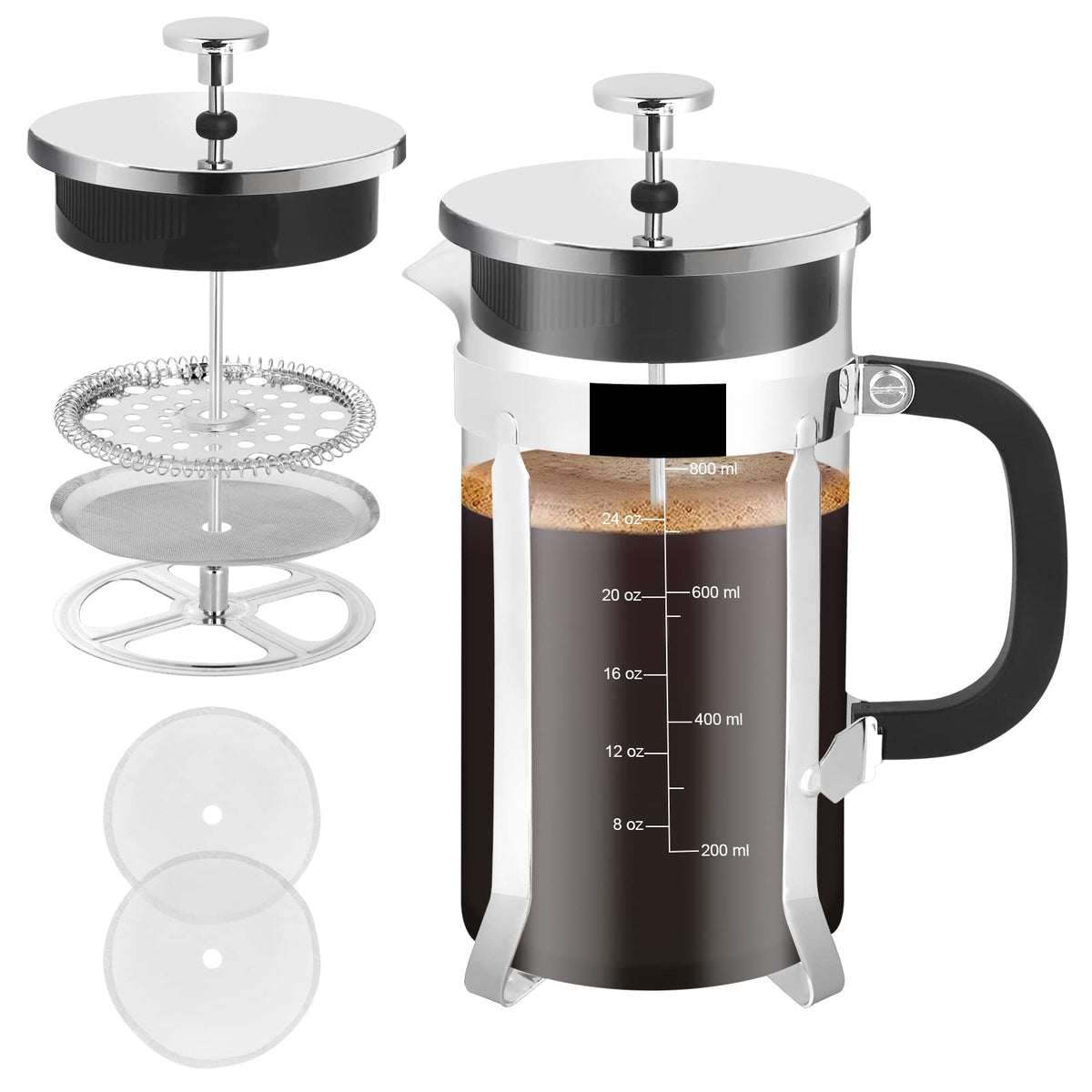 34oz Stainless Steel French Press Coffee Maker A9624