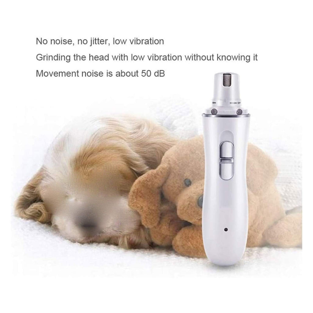 Dog Nail Grinder 2-Speed Electric Rechargeable Pet Claw Trimmer R8494