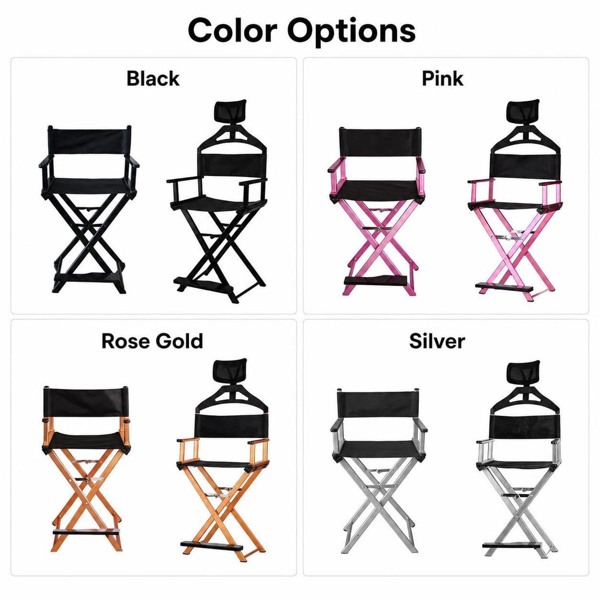 Folding Makeup Artist Chair with Headrest E66295