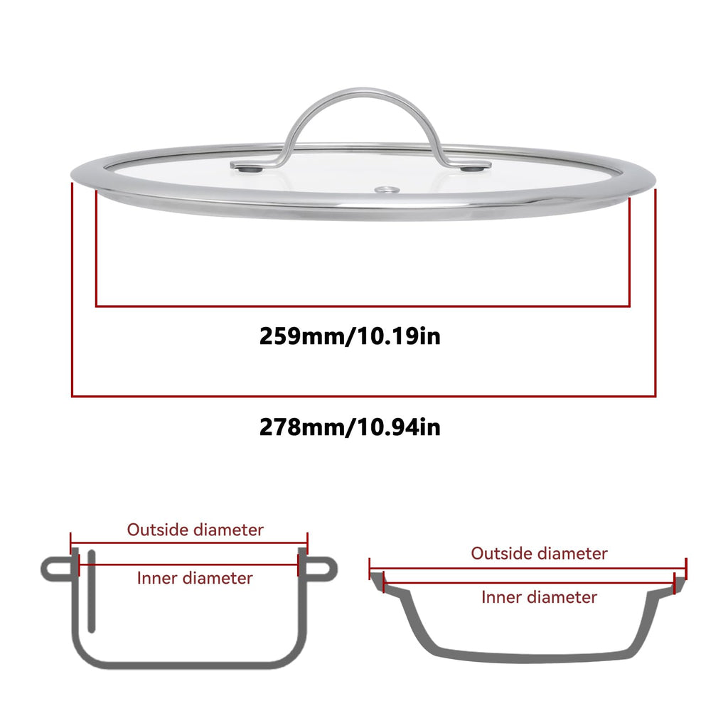 10.5" Tempered Glass Pot Lid C52595