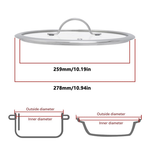 10.5" Tempered Glass Pot Lid C52595