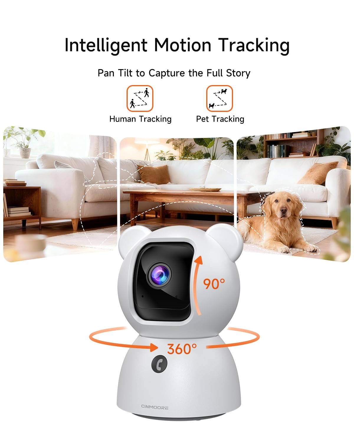 2 Pack 2.5K Indoor Security Cameras with Pan Tilt Night Vision 2-Way Audio T6773
