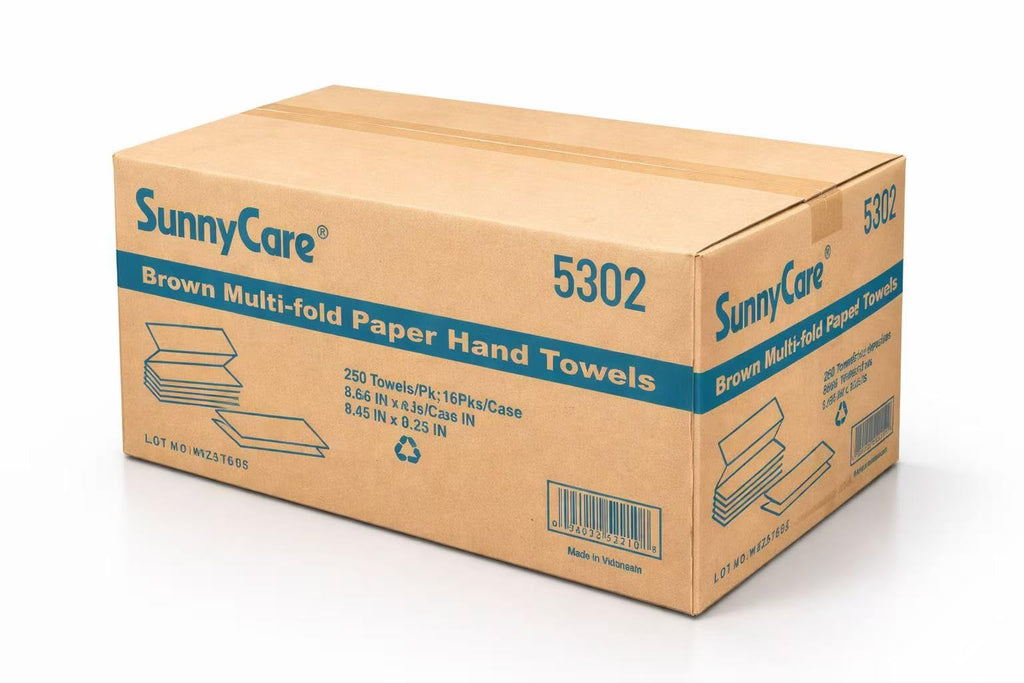 Kraft Brown Multifold Paper Towel Recycled Fibers 4000 Count H6585