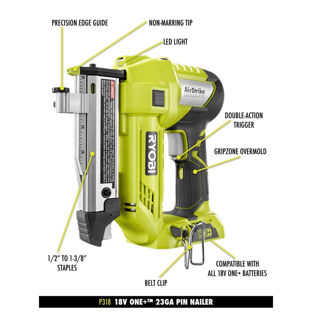 18-Volt Cordless 23-Gauge Pin Nailer O63856