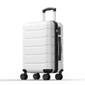 20 Inch White Hard Shell Carry on Luggage D390