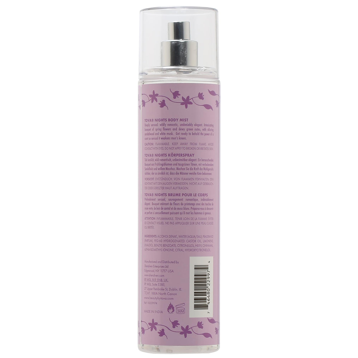Spicy Floral Body Mist with White Lily, Peony & Patchouli 8.0 fl oz V972