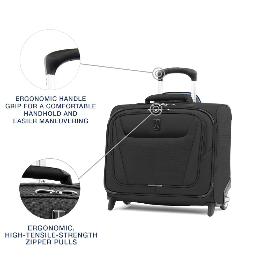 Softside Rolling Underseat Tote, Black, 14-Inch A348757