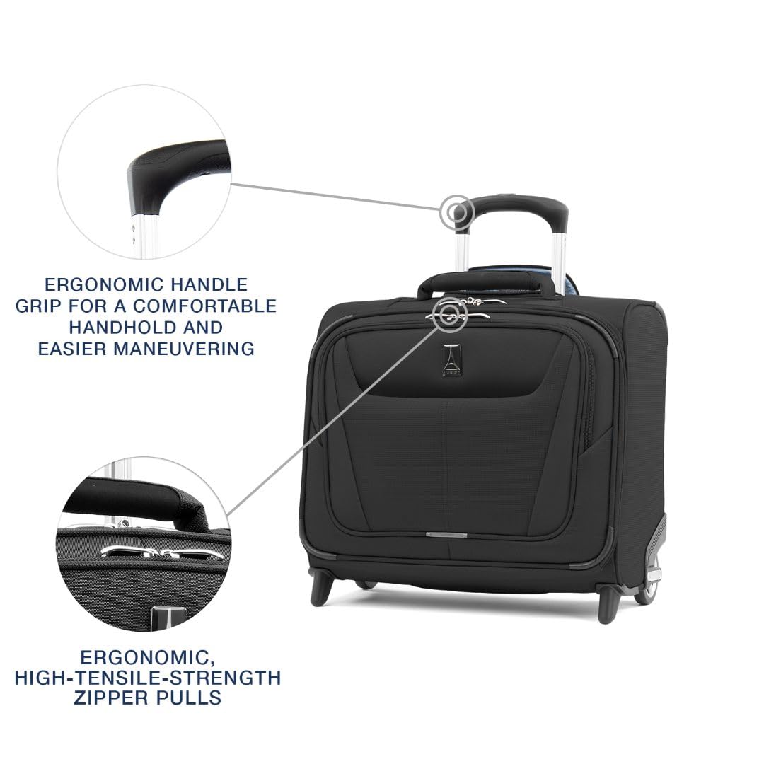 Softside Rolling Underseat Tote, Black, 14-Inch A348757