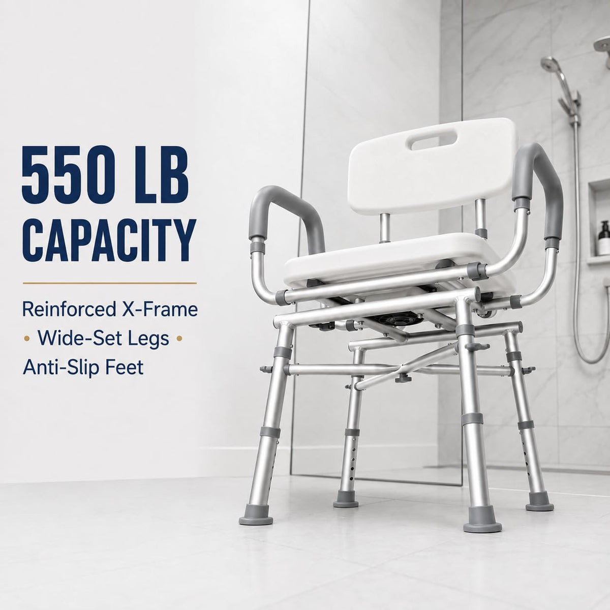 Swivel Shower Chair with Arms R449