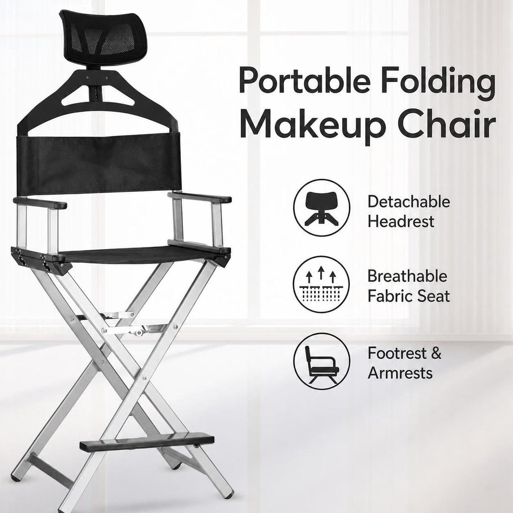 Folding Makeup Artist Chair with Headrest E66295