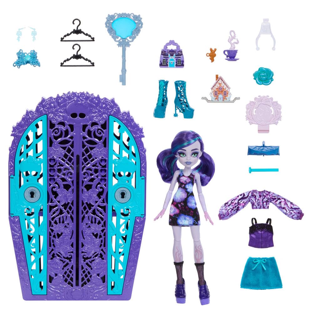 Doll & Accessories Set with Closet F77120