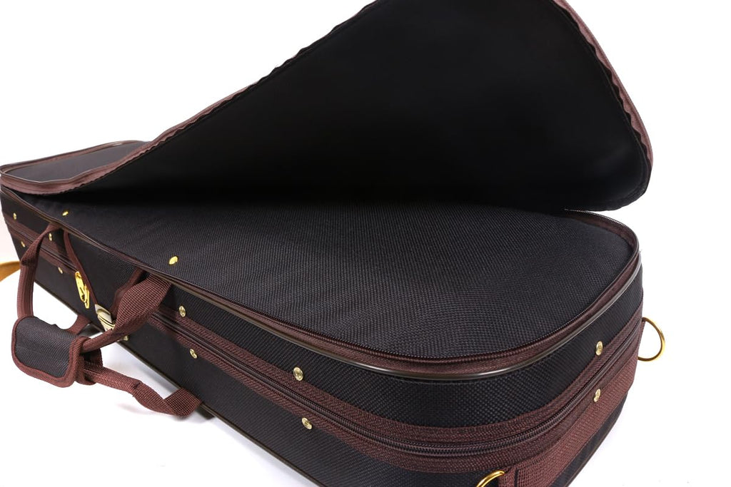 Oblong 4/4 Full Size Wooden Hard Shell Violin Case with Nylon Raincoat P9404