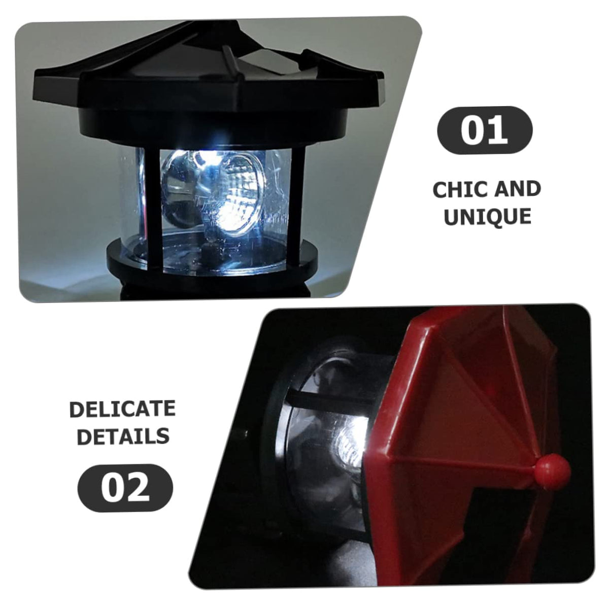 Solar Powered Lighthouse LED Garden Light Z6906