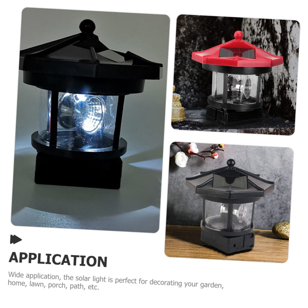 Solar Powered Lighthouse LED Garden Light Z6906