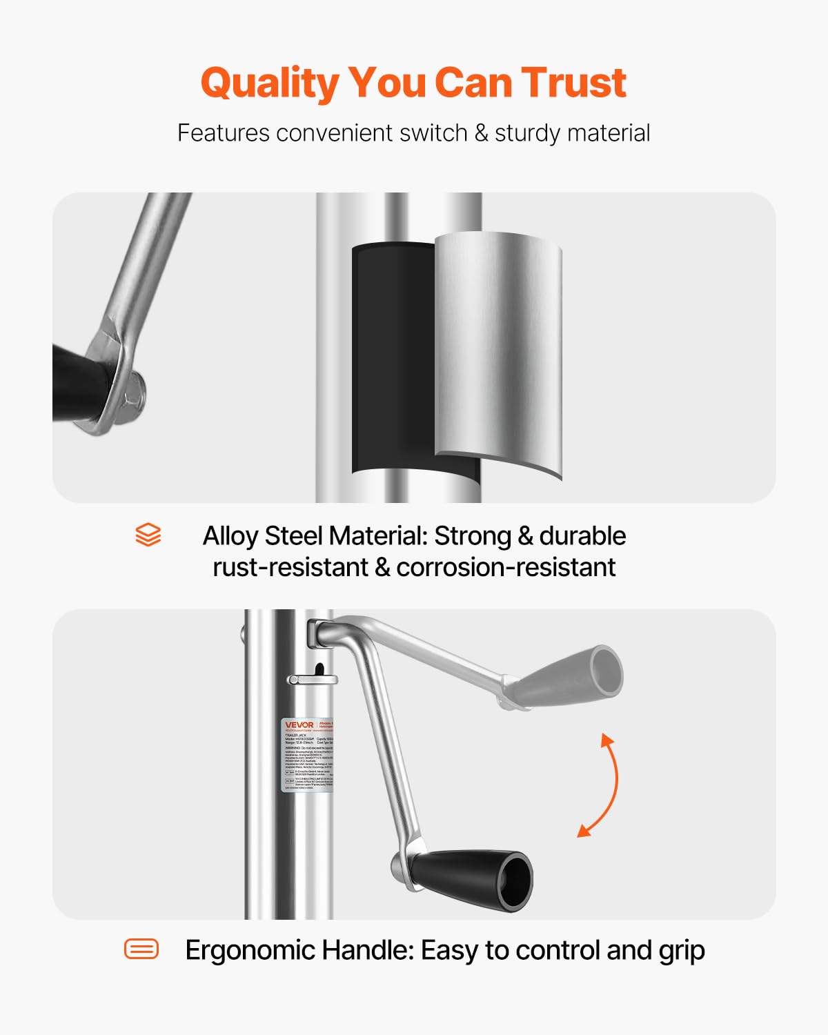 1000 lbs Trailer Jack with Wheel T10105