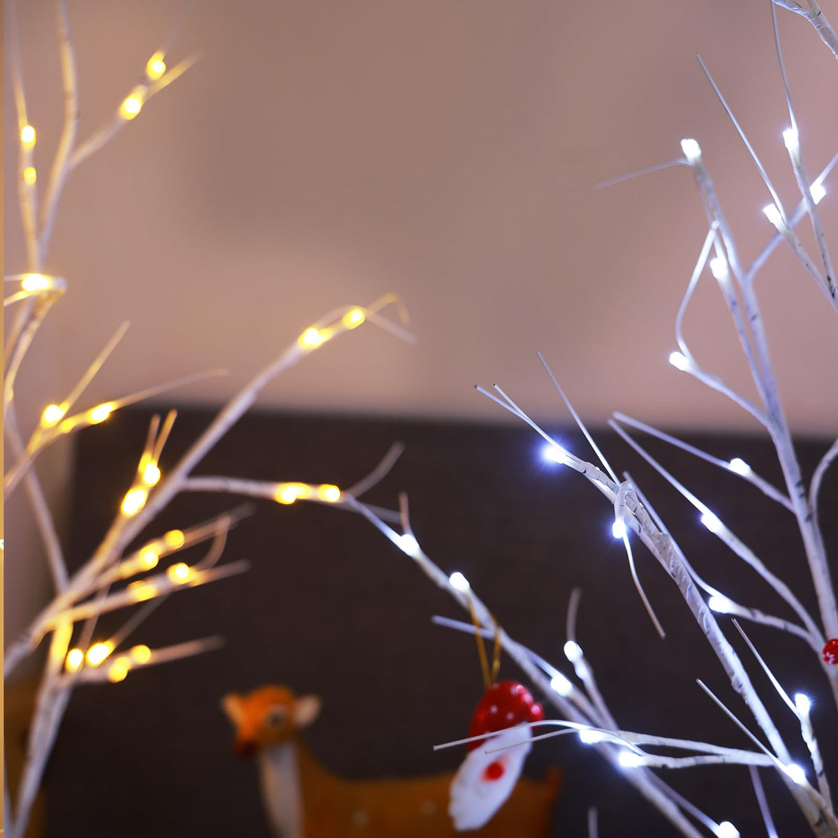 2-Pack 4FT Lighted Birch Tree L724715