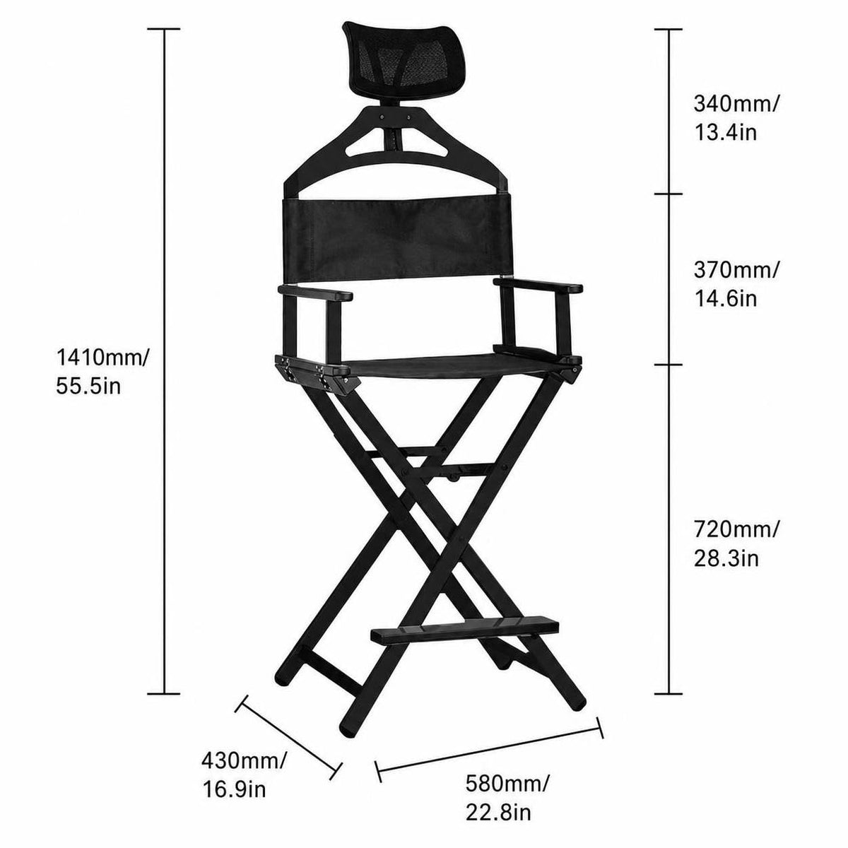 Folding Makeup Artist Chair with Headrest E66295