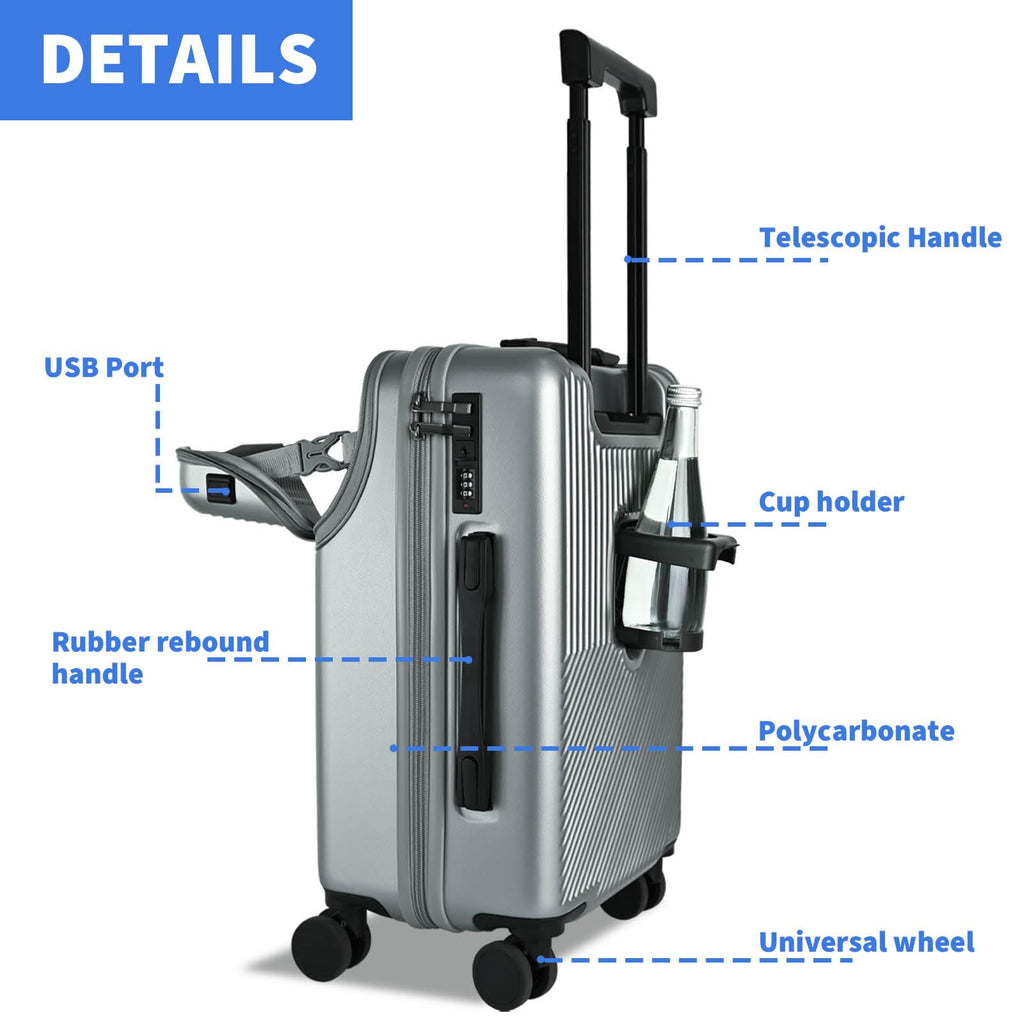 20 inch Hardshell PC Carry on Luggage with Wheels F59017