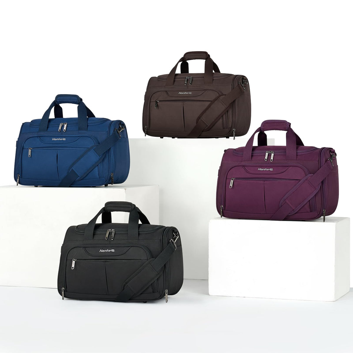Black Lightweight Water Resistant Foldable Travel Duffel Bag R996470