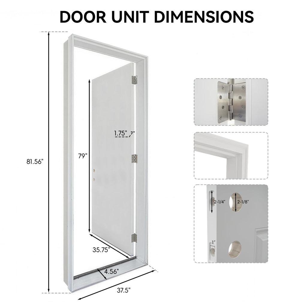 36"x80" Fiberglass Entry Door B459