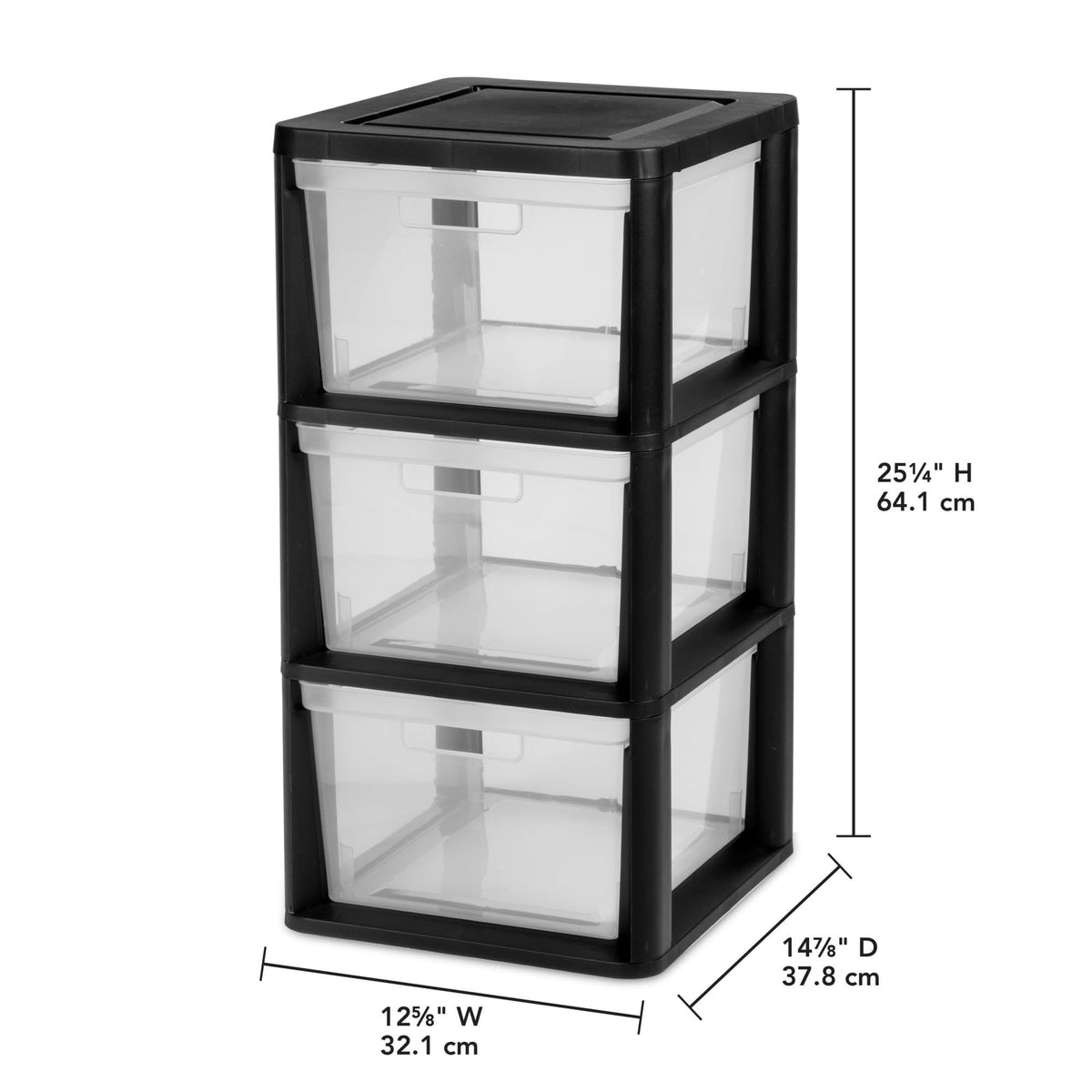 3-Drawer Plastic Storage Tower L882500