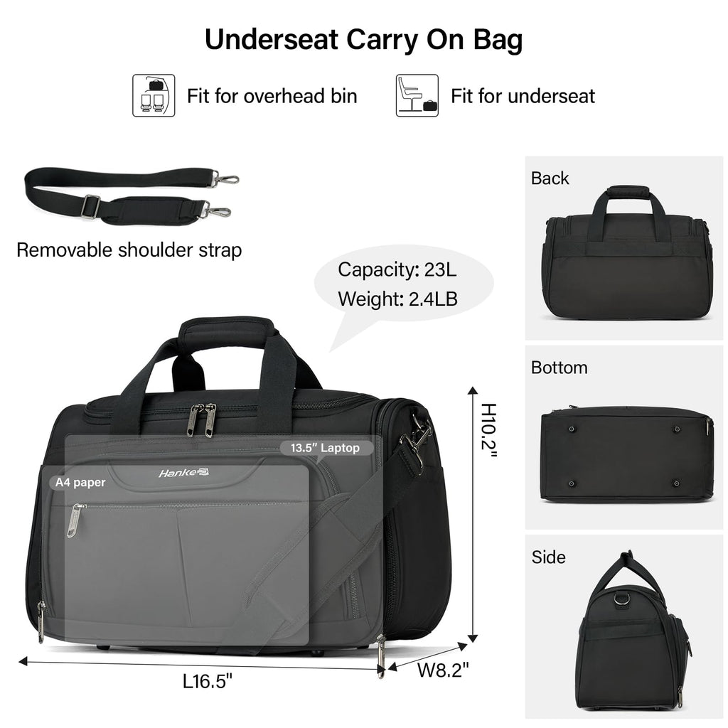 Black Lightweight Water Resistant Foldable Travel Duffel Bag R996470