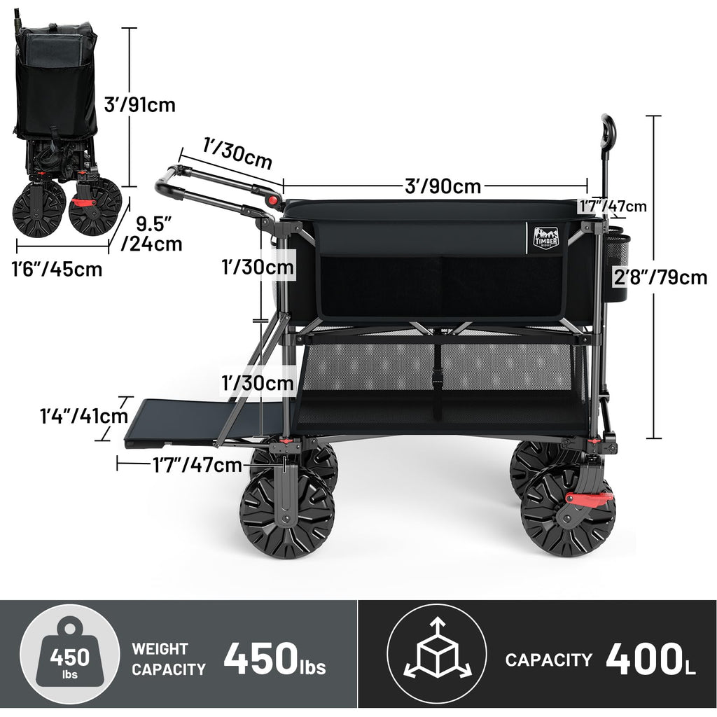 Double Decker Wagon 400L Capacity 450lb Load S6296