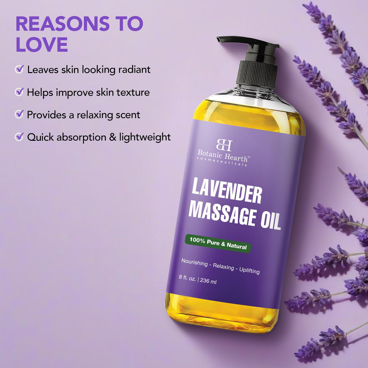 Lavender Massage Oil 8 Fl Oz W145