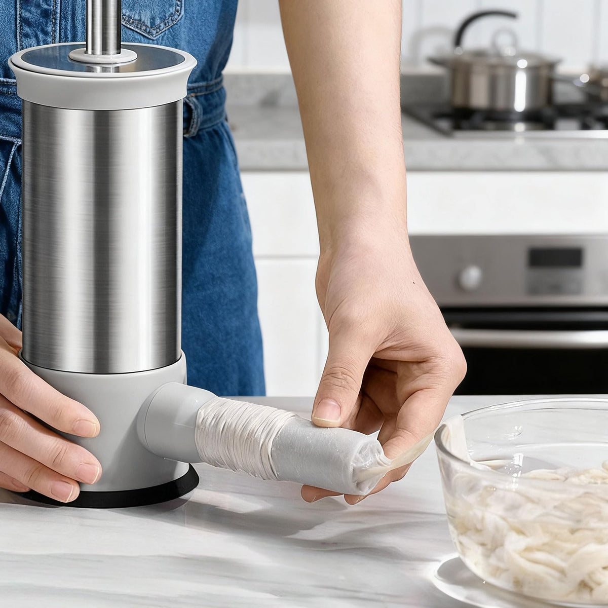 2.2-Pound Vertical Sausage Stuffer with 4 Nozzles V547329