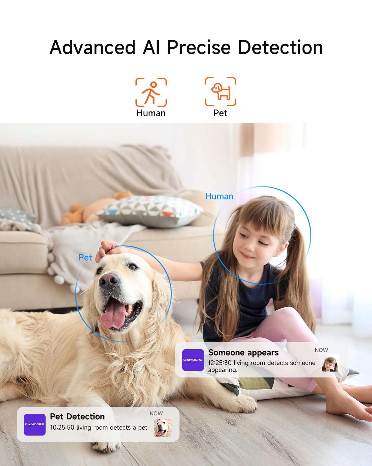 2 Pack 2.5K Indoor Security Cameras with Pan Tilt Night Vision 2-Way Audio T6773