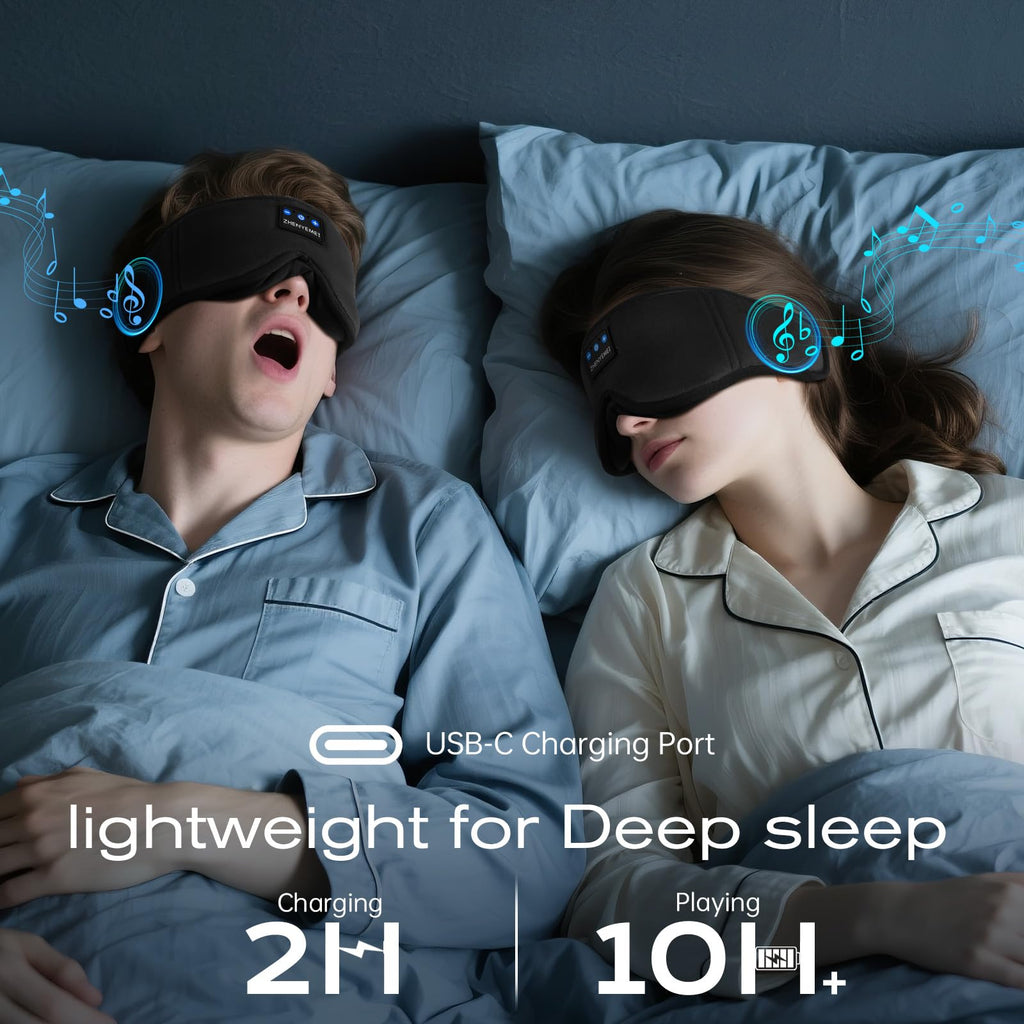Black Bluetooth Sleep Mask with Headphones L76937
