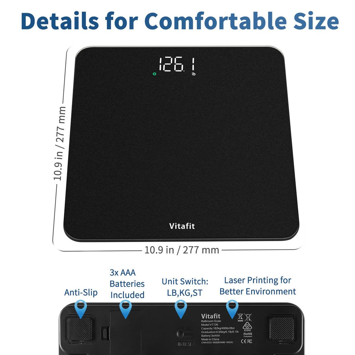 Bathroom Scale 400lb X2943
