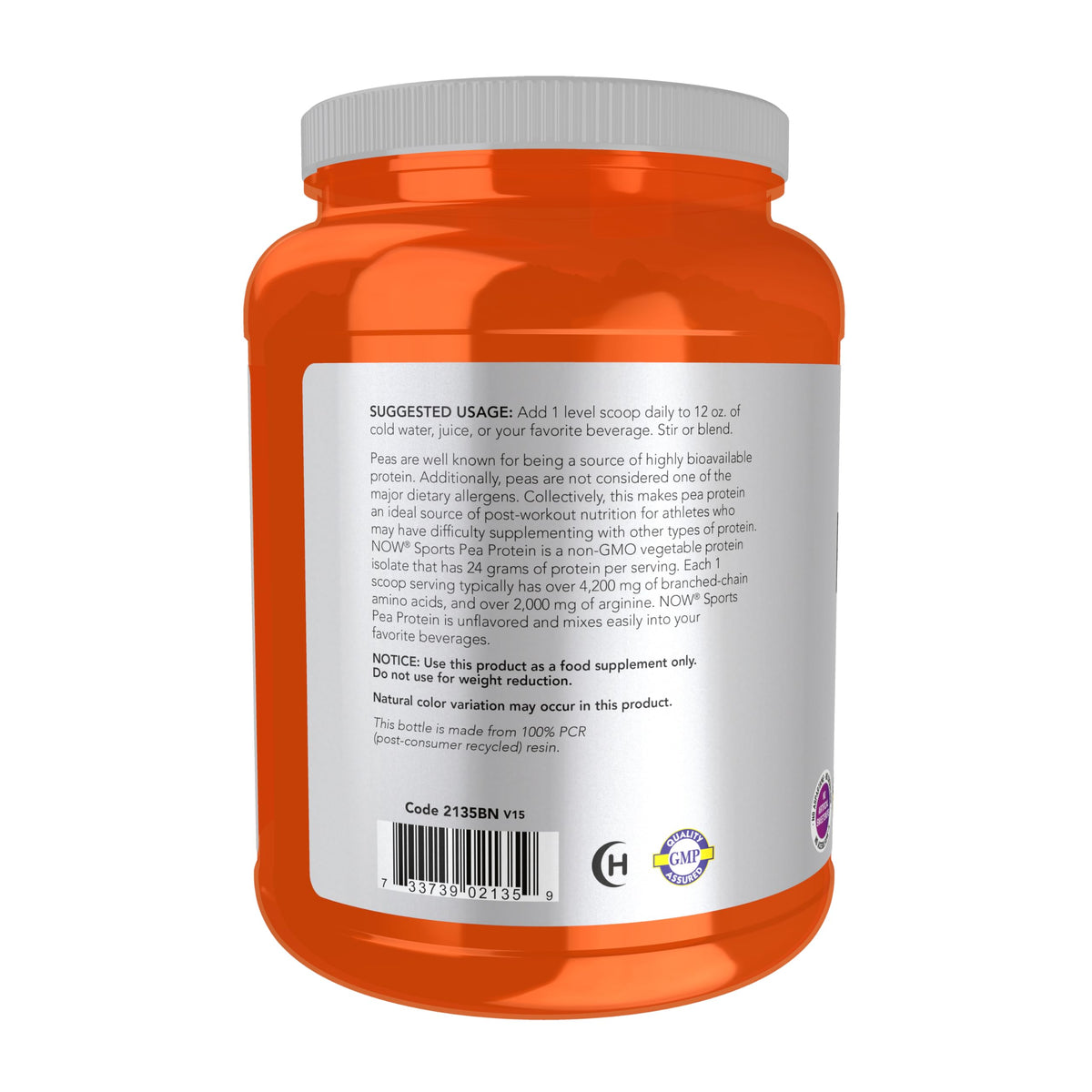 Pea Protein Unflavored Powder 2 lbs M2058